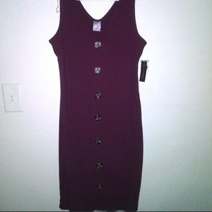 2 for $10 Plum colored ribbed midi dress